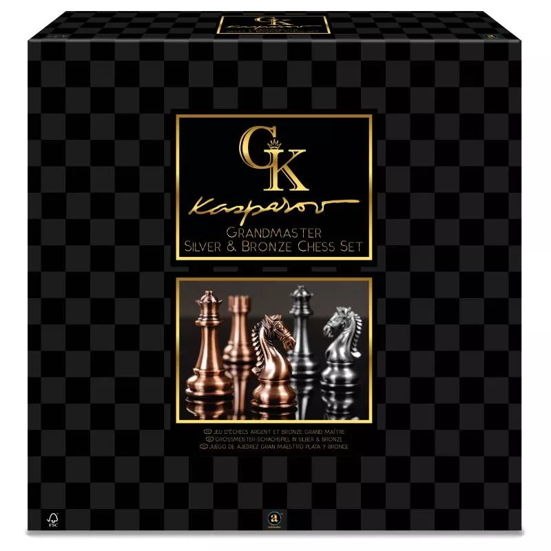 Kasparov Grandmaster Silver & Bronze Chess Set - Afterpay