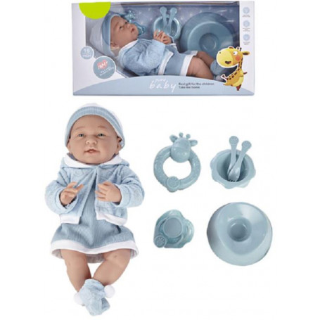 Pure Baby 40cm Doll with 6 Accessories