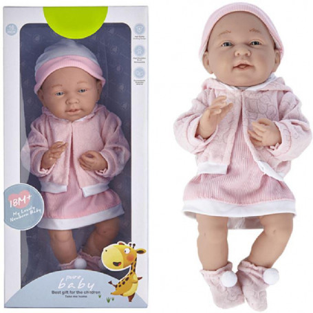 Pure Baby 40cm Doll with Pink Clothes