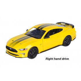 1:24 Yellow 2018 Ford Mustang GT Right Hand Drive