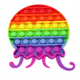 Pop It Fidget Toy Superszied Rainbow JELLYFISH