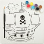 Jasart Kids Colouring Canvas 10X10Inch Assted