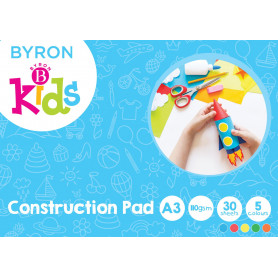 Jasart Byron Kids Construction Paper Pad A3 110GSM 30 Sht