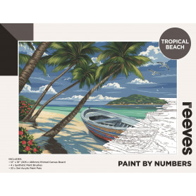 Reeves Paint By Number 12X16" Tropical Beach