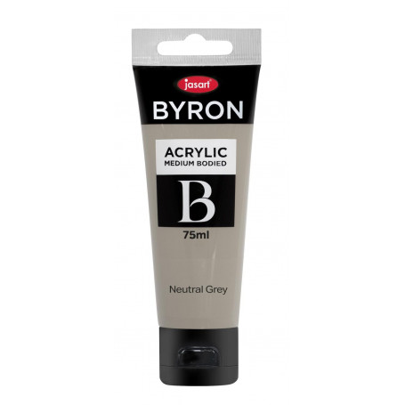 Jasart Byron Acrylic Paint 75Ml Neutral Grey