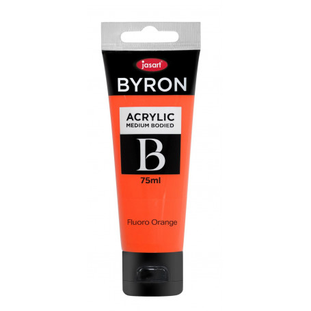 Jasart Byron Acrylic Paint 75ml Fluoro Orange