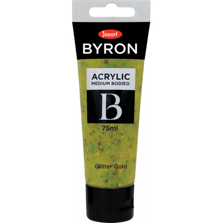 Jasart Byron Acrylic Paint 75ml Glitter Gold