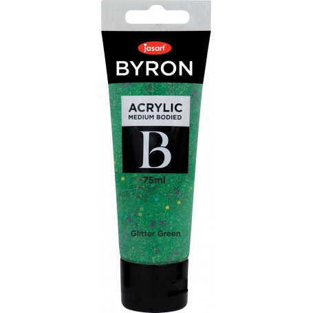 Jasart Byron Acrylic Paint 75ml Glitter Green