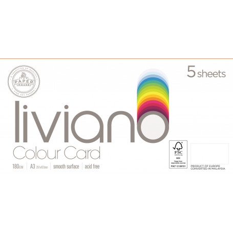 Liviano 180GSM A3 - Orange FSC Mix Credit - Pack 5