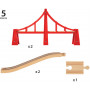 Brio Bridge - Double Suspension Bridge 5 Pcs