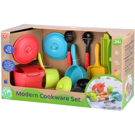 Bio-Based Plastic - Modern Cookware Set - 13 Pcs