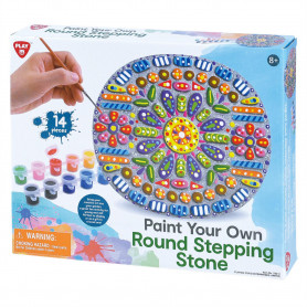 Paint Your Own - Round Stepping Stone - Cement - 14 Pcs