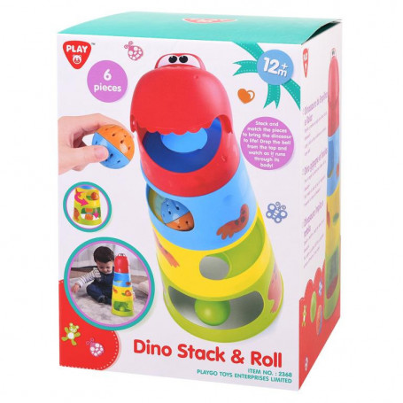 PLAY - Dino Stack & Roll - 6 Pcs