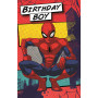 Spider-Man Crouching Bright Birthday Card