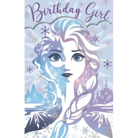 Disney Frozen Elsa Full Face Birthday Card