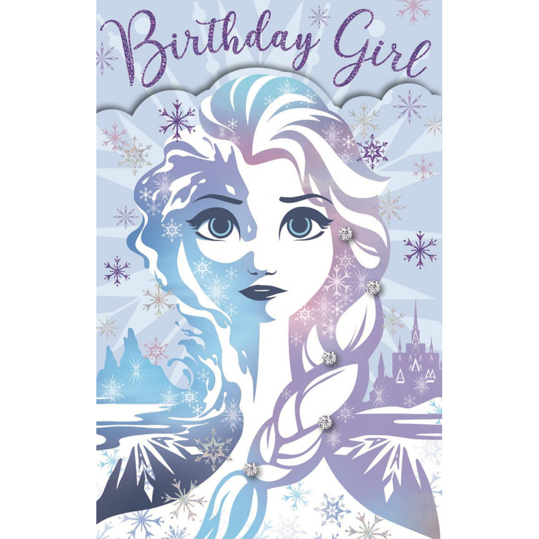 Elsa from Frozen Official Disney Single Card Face Mask. Children's Party  Fun