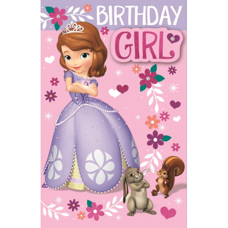 Disney Sofia Arms Crossed Birthday Card