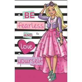 Barbie Stripes Birthday Card