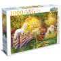 1000pce Tilbury Premium Puzzle - Enchanted Garden Unicorns