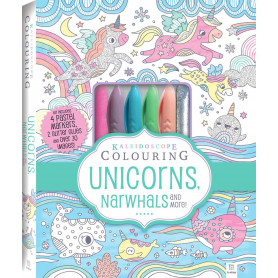 Kaleidoscope Pastel Colouring Kit: Unicorns, Narwhals
