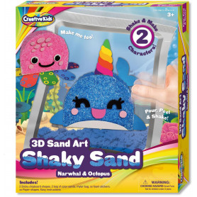 3D Sand Art Shaky Sand Narwhal & Octopus