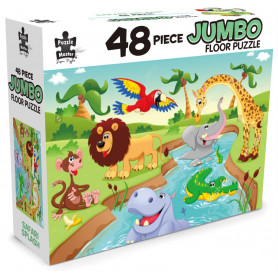 48Pc Jumbo Floor Puzzle Safari Splash