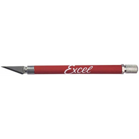 Excel K18 Grip-On Knife Red With Safety Cap