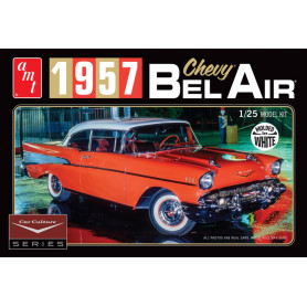 AMT 1:25 1957 Chev Bel Air  white w/Diorama