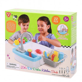PLAYGO - LET'S DO DISHES KITCHEN SINK B/O - 22 PCS