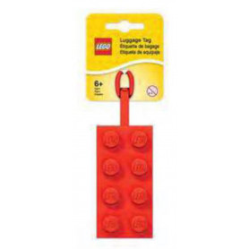 Lego Iconic 2x4 Brick Bag Tag  (Red)