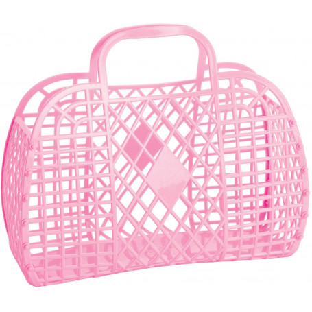 Sun Jellies Retro Basket Bubblegum Pink - Small