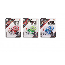 Alloy Moto Bike Carded 3 Assorted