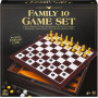 Classic Wood Family 10 Game Set Black & Gold