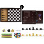 Classic Wood Family 10 Game Set Black & Gold