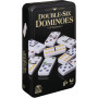 Classic Double 6 Colour Dominoes In Black & Gold Tin