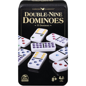 Double 9 Dominoes In Black And Gold