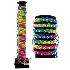 Rainbow Braided Bracelet On Stand