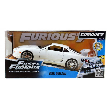 1:24 Fast & Furious Brian's Toyota Supra White - Fast N Furious Die Cast