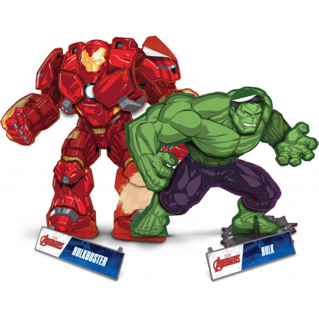 Marvel Hero Mashers Hulk Vs Hulk Buster - Set Di 2 Figure Intercambiabili Da 15 Cm, Gioco Creativo