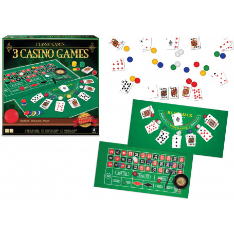 Classic Games - 3 Casino Games (Roulette, Blackjack, Poker)