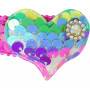 Pink Poppy Sequin Heart Shape Hairclip