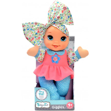 Baby's First Baby Giggles Doll Pink Dress