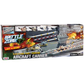 Battle Zone - 31" Electronic Aircraft Carrier With 4 Diecast Fighters