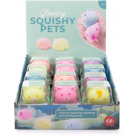 Glow In The Dark Squishy Pets Asst