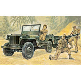 Italeri 1/35 Veh Willys Mb Jeep +Trailer +Aust Decals