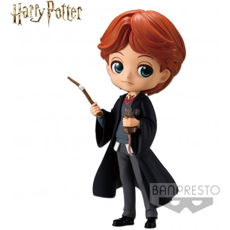 Harry Potter Q Posket-Ron Weasley With Scabbers-