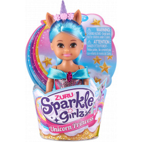 Sparkle Girlz 4.7" Unicorn Princess Cupcake Doll assorted