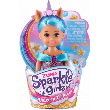 Sparkle Girlz 4.7" Unicorn Princess Cupcake Doll assorted