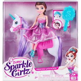 Sparkle Girlz 10" Princess Doll with Horse Playset