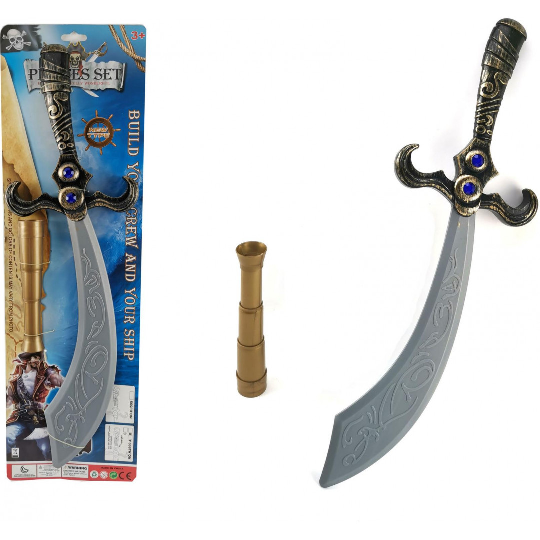 Pirate 2Pc Cutlass & Telescope Mr Toys Toyworld